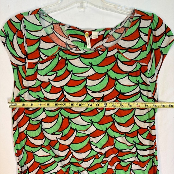 Anthropologie Little Yellow Button Colorful Patterned Women's Top Large - Picture 4 of 7